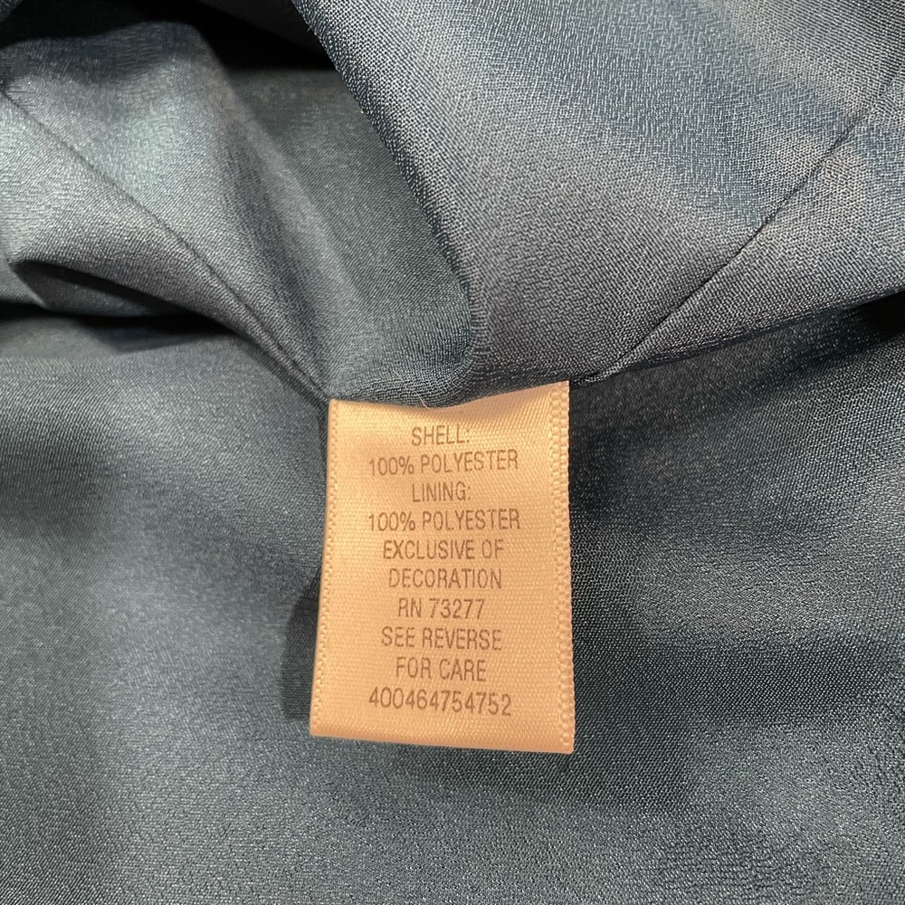Vera Wang Dress Floral Princess Large Teal - Picture 11 of 13